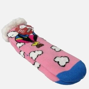 Peanuts Snoopy Sherpa Lined Socks One Size Fits Most Non-Slid